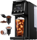 SHARDOR Coffee Maker Hot & Iced With Bold Setting,Single Serve Coffee Maker For K Cup And Grounds???52 Oz Removable Water Tank,6-14 Oz Brew Sizes,One Cup Kcup Coffee Machine With Reusable Filter, Black
