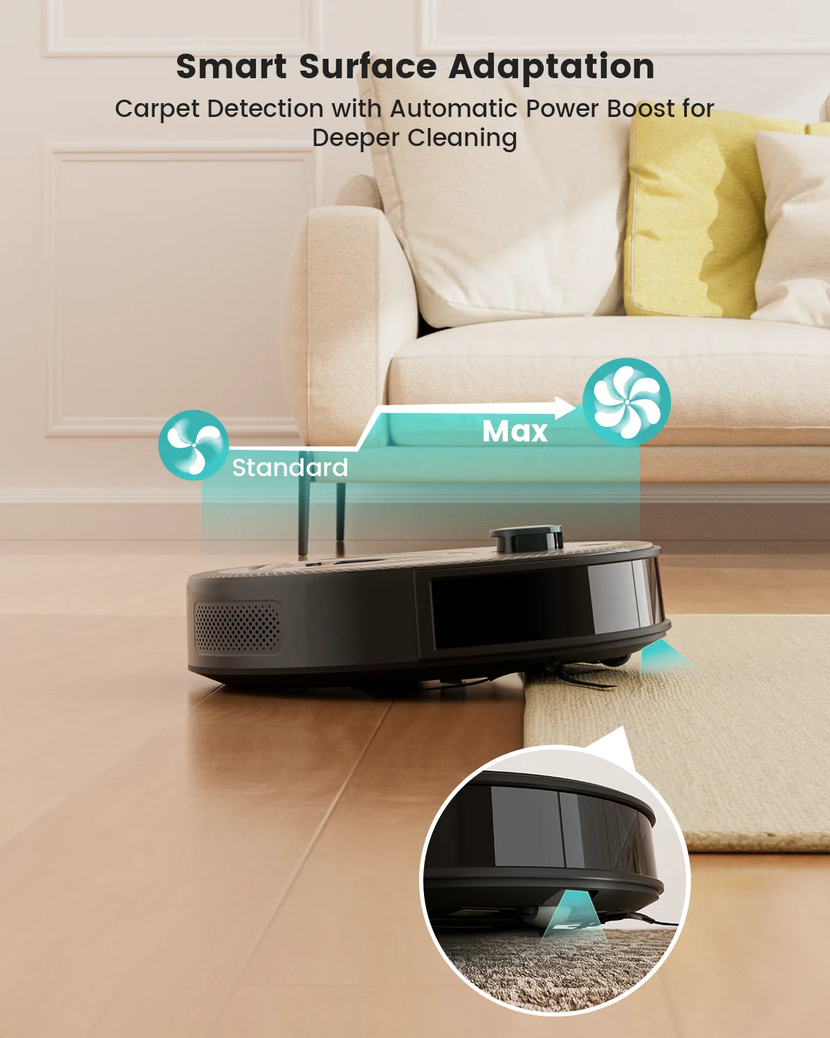 Lefant M330 LiDAR Navigation Robot Vacuum and Mop, 450ml Visible Dustbin, 190?�� PSD Obstacle Avoidance, Multi-Level Mapping, Robot Vacuum Cleaner for Hardwood Carpets Pet Hair