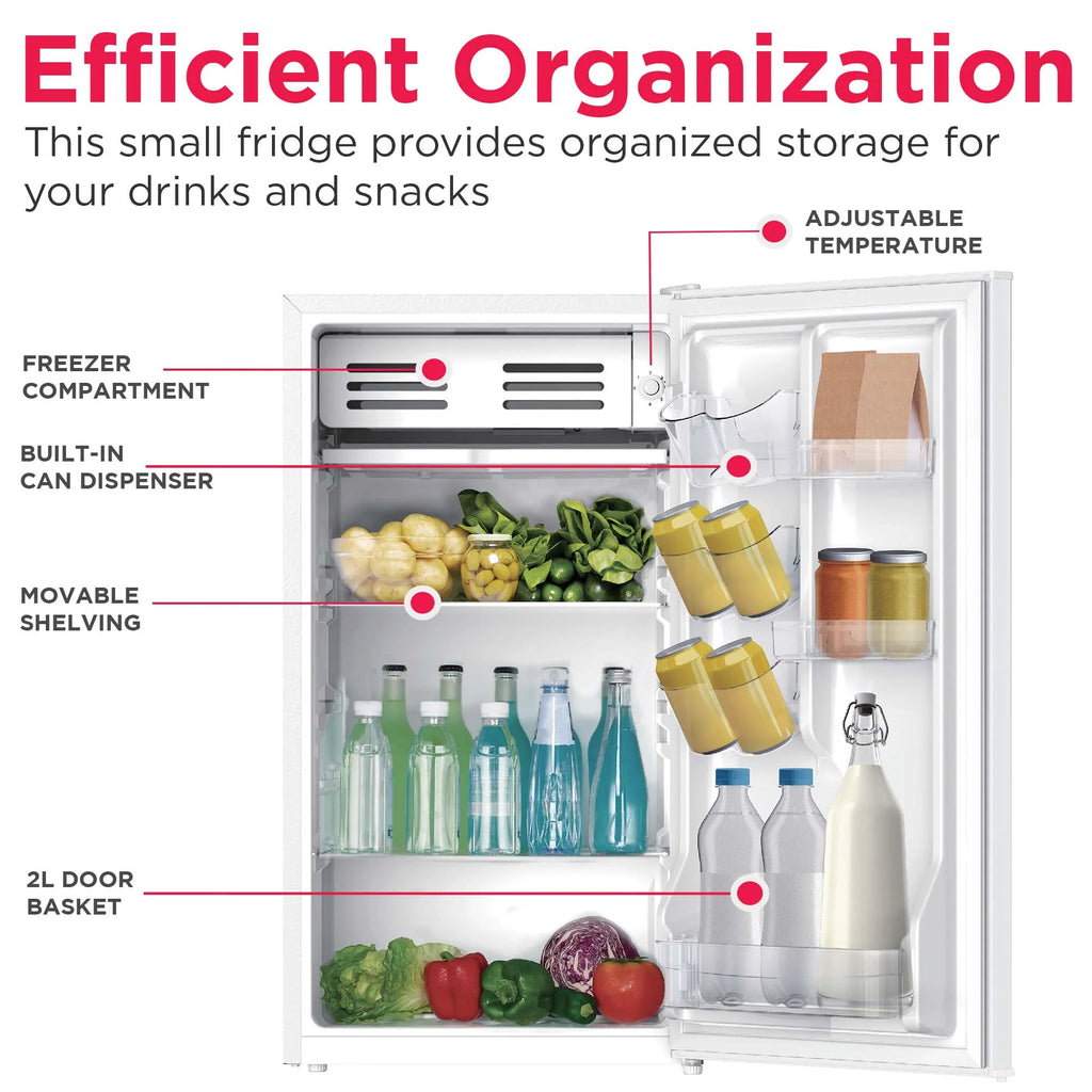Frigidaire 3.2 Cu Ft Retro Dry Erase Compact Fridge, (EFR331-BLACK), Black