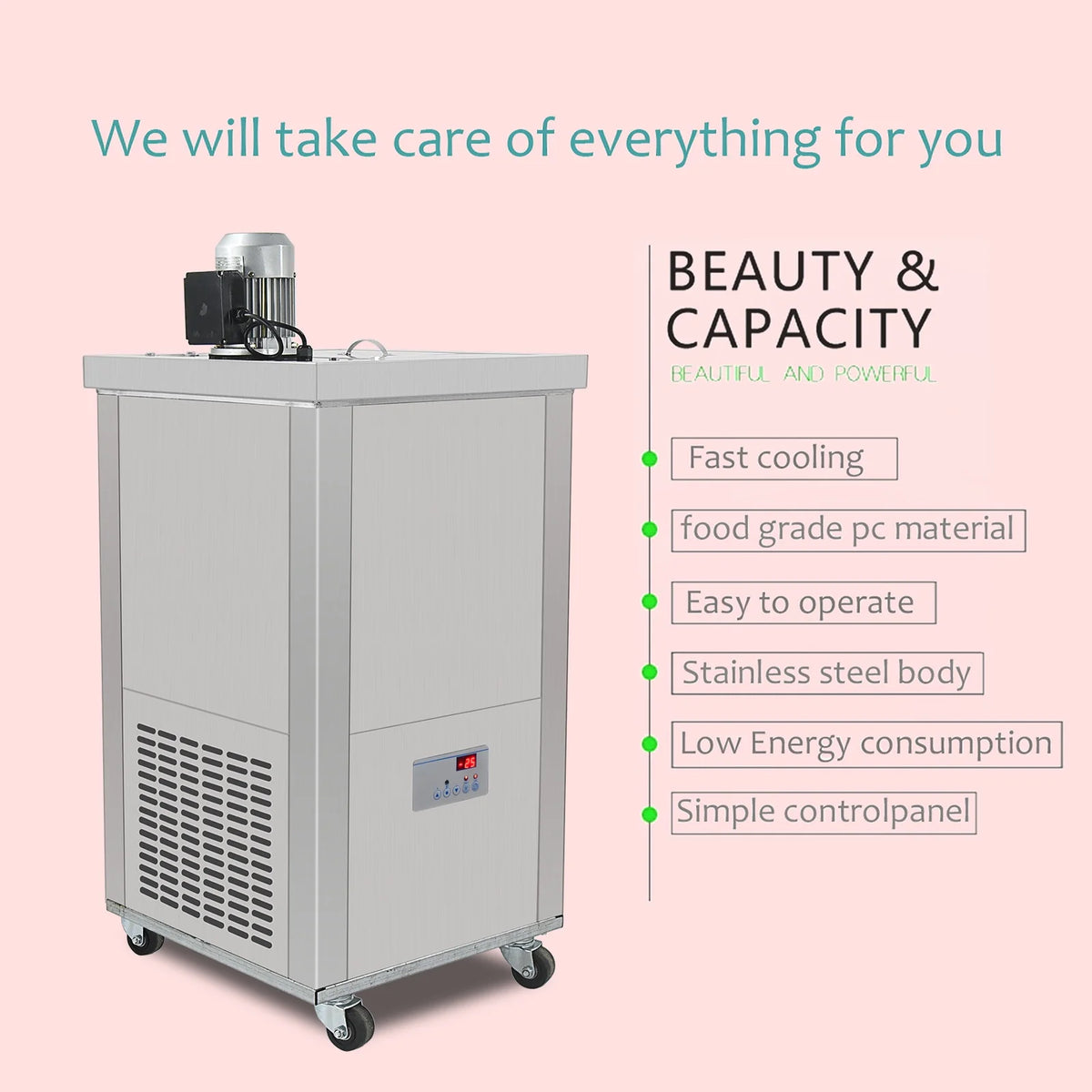 Kolice Commercial Popsicle Ice Cream Machine,Ice Bars Machine, Ice Pops Maker-Included 1 Stainless Steel Mold Set