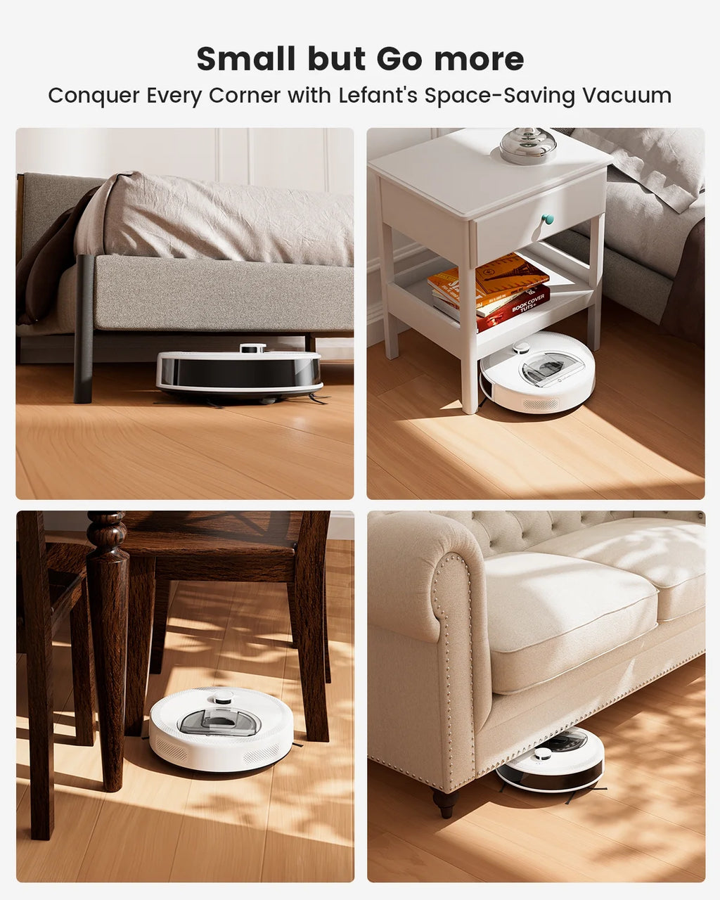 Lefant M330 LiDAR Navigation Robot Vacuum and Mop, 450ml Visible Dustbin, 190?�� PSD Obstacle Avoidance, Multi-Level Mapping, Robot Vacuum Cleaner for Hardwood Carpets Pet Hair