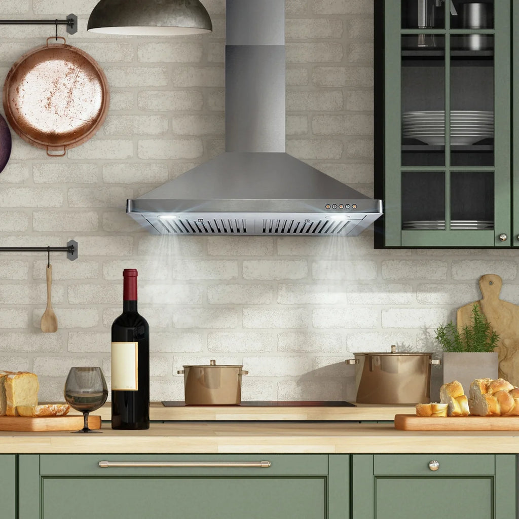 Cosmo 30 in. Ducted Range Hood in Stainless Steel with Touch Controls, LED Lighting and Permanent Filters