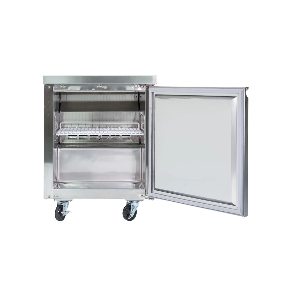 Norpole 6 cu. ft. Commercial Under Counter Upright Freezer in Stainless Steel in Stainless Steel
