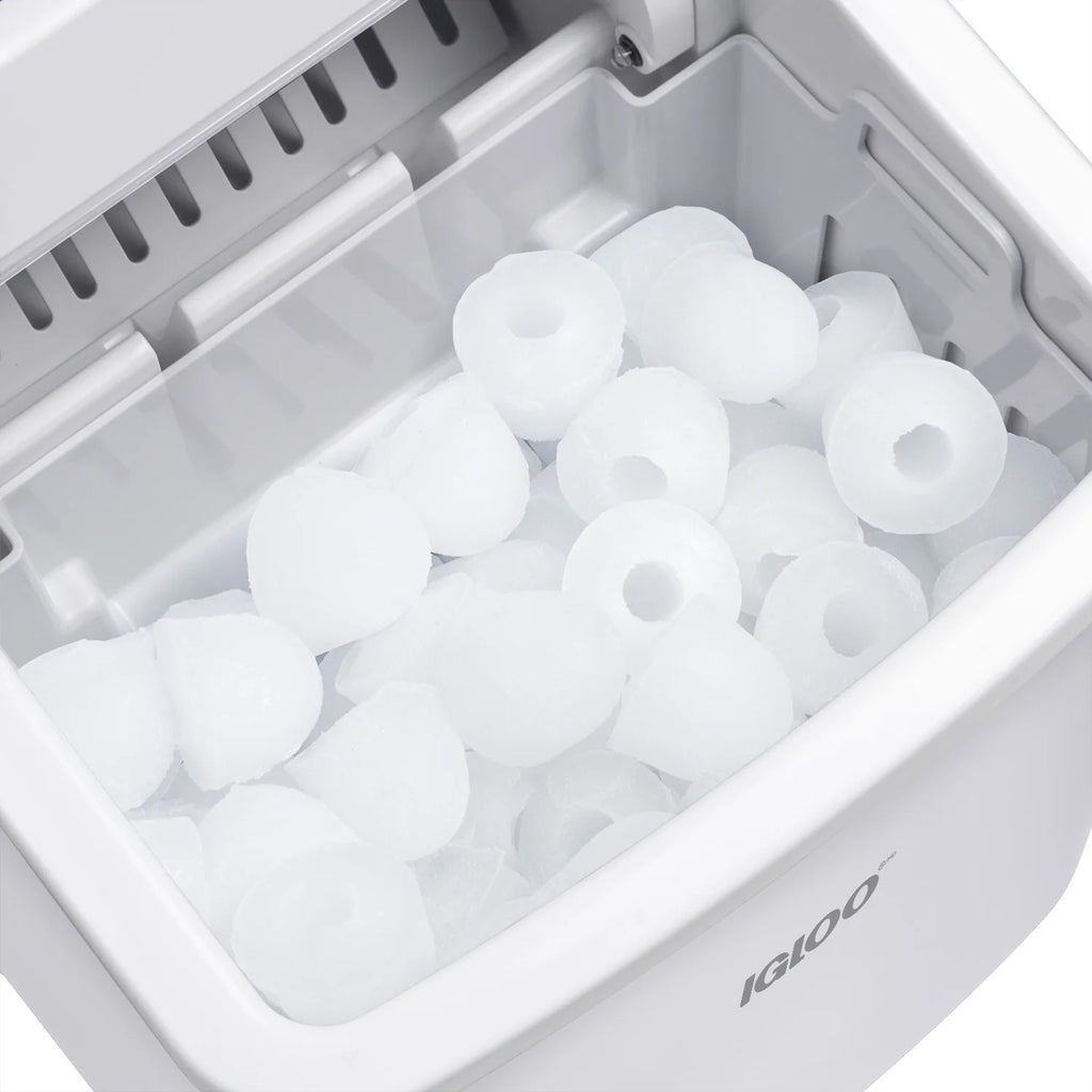 Igloo Handled Automatic Ice Machine Self Cleaning Countertop Ice Maker with Scoop, Aqua