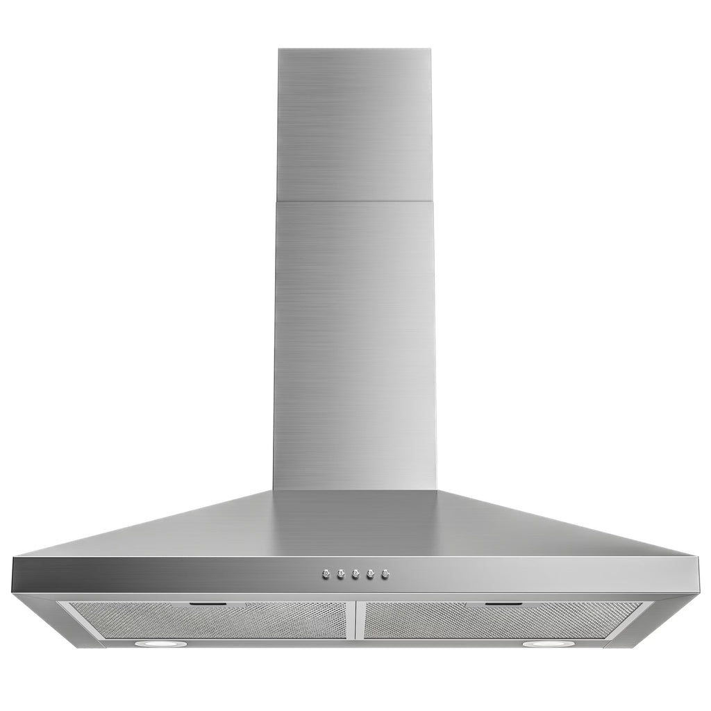 FIREGAS 30 Inch Wall Mount Range Hood, 450 CFM Ducted/Ductless Convertible Kitchen Vent Hood