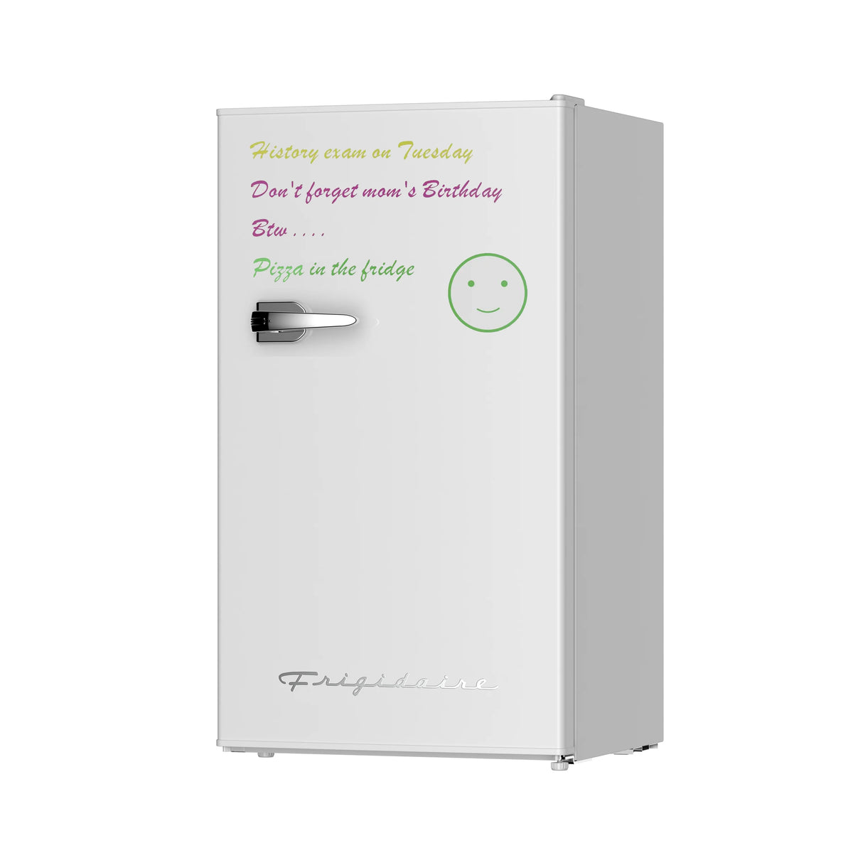 Frigidaire 3.2 Cu Ft Retro Dry Erase Compact Fridge, (EFR331-BLACK), Black