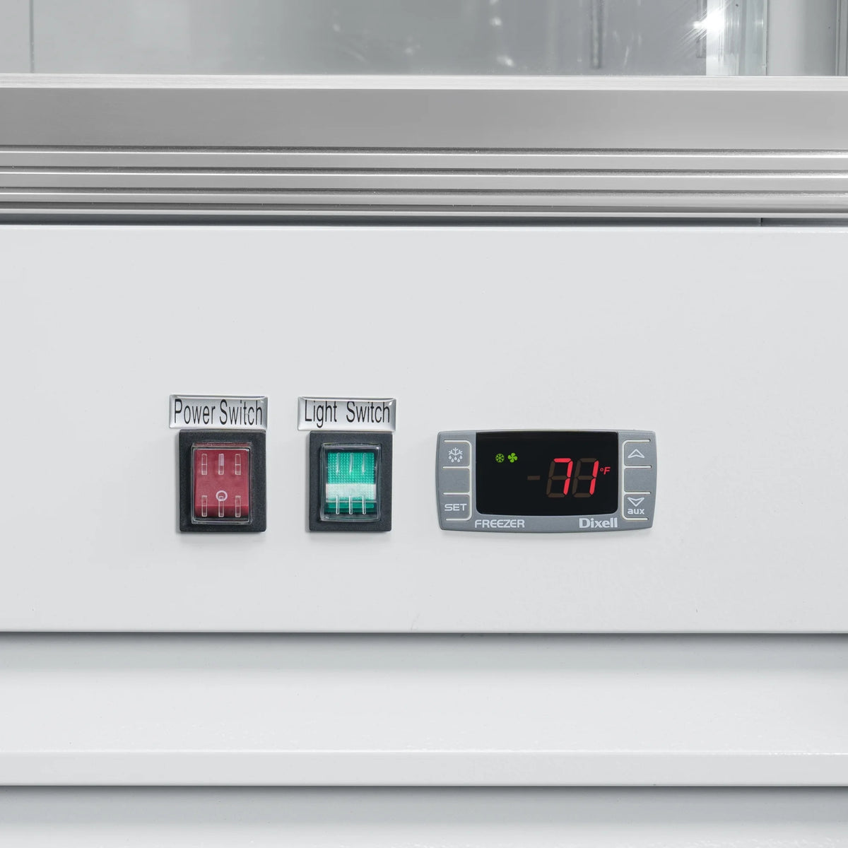 53 in. 2-Door Commercial Display Merchandiser Freezer 45 cu. ft. in White (MDF-2GD-45C-WH)