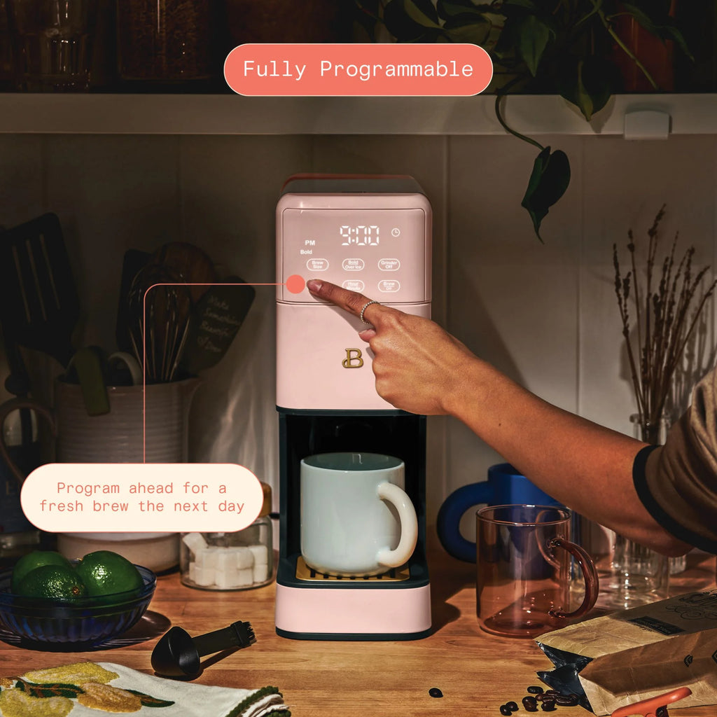 Beautiful Perfect Grind�?Programmable Single Serve Coffee Maker, White Icing by Drew Barrymore