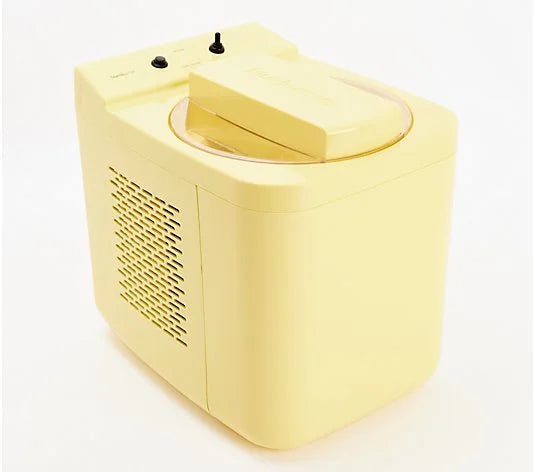 Restored Blue Jean Chef 32oz Thermoelectric Ice Cream Maker Yellow (Refurbished)