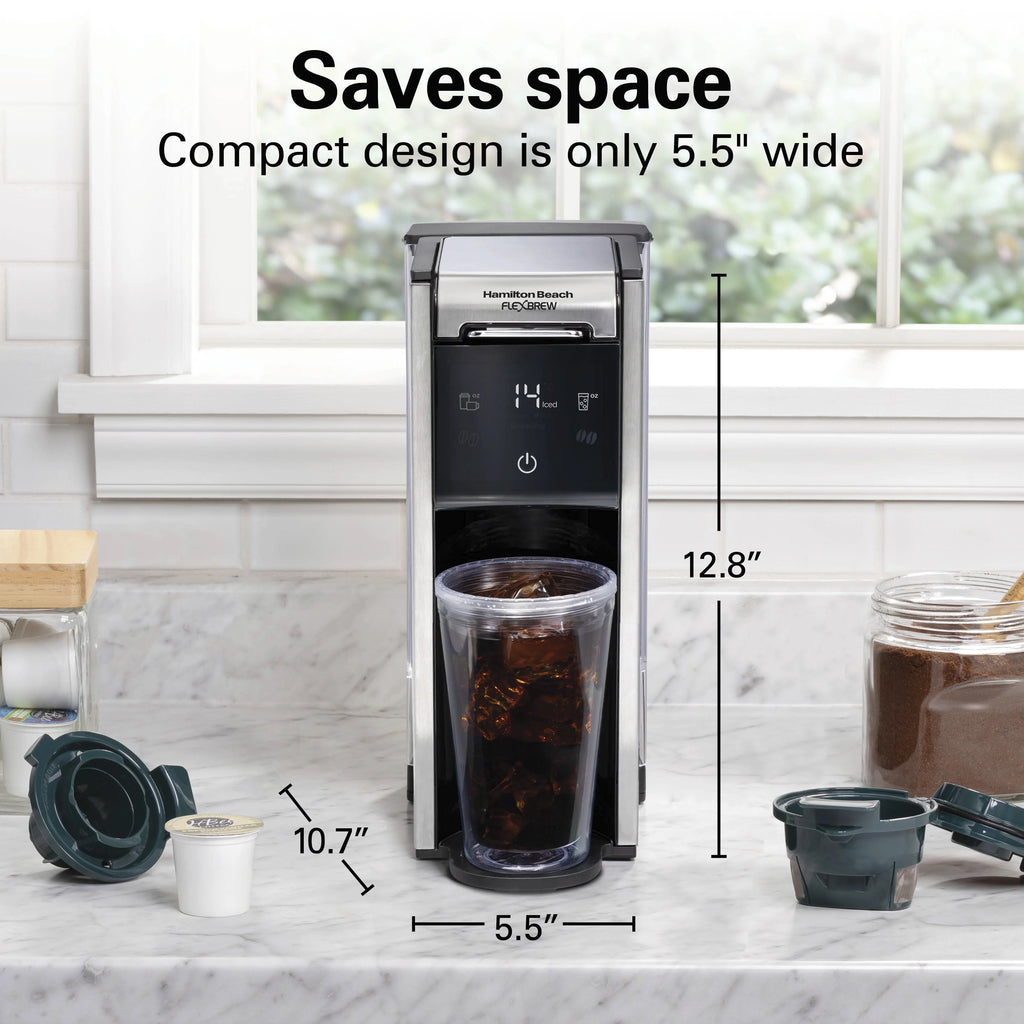 Hamilton Beach FlexBrew Advanced 4-in-1 Coffee Maker, Removable 45 oz. Water Reservoir, 49925