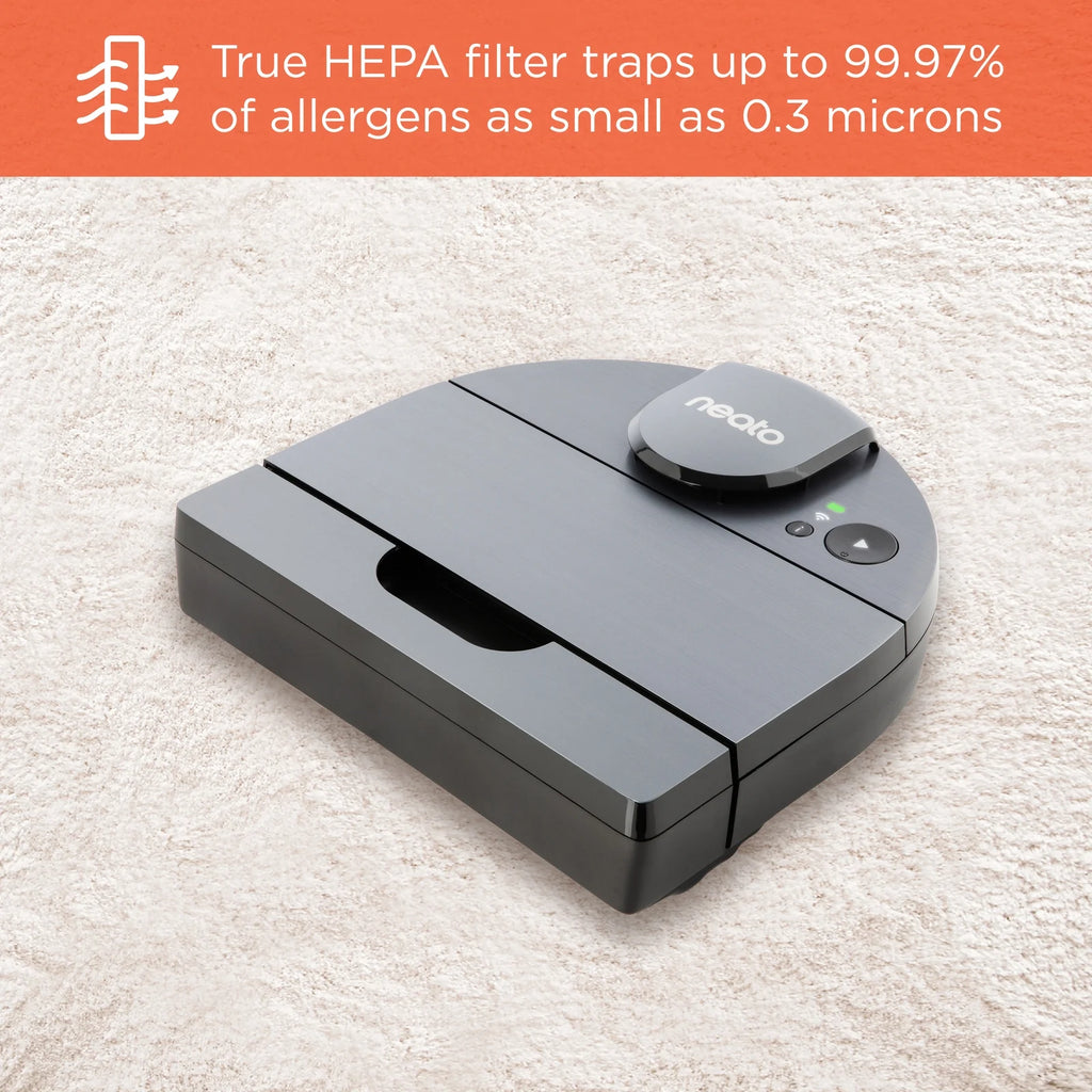 Open Box Neato D10 Intelligent Robot Vacuum Wi-Fi Connected with LIDAR Navigation in Silver