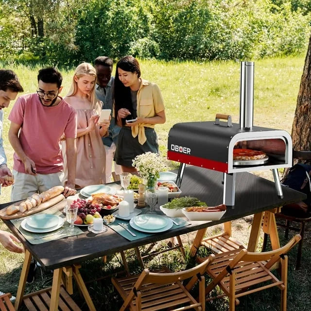 Lilypelle 16�� Dual-Fuel Outdoor Pizza Oven, Portable