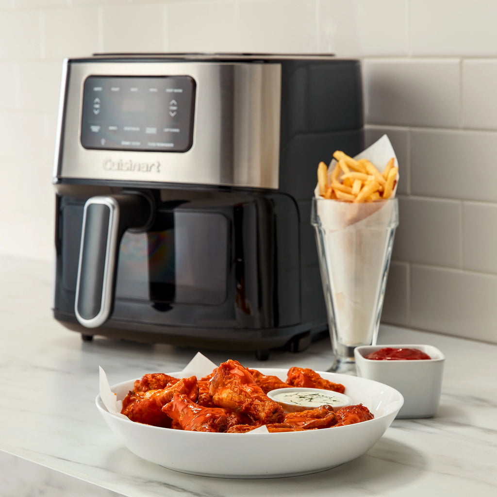 Open Box Cuisinart Air Fryer Oven - 6-Quart Basket Stainless Steel Air Fryer - Dishwasher-Safe Parts with 5 Presets - Roast, Bake, Broil, Air Fry and Keep Warm - Quick and Easy Meals - AIR-200