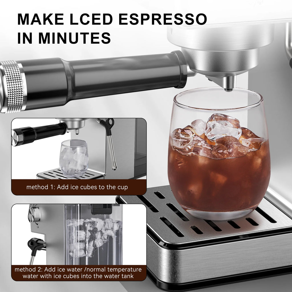 LINKChef Espresso Machine 20 Bar, Professional Espresso Maker with Milk Frother Steam Wand