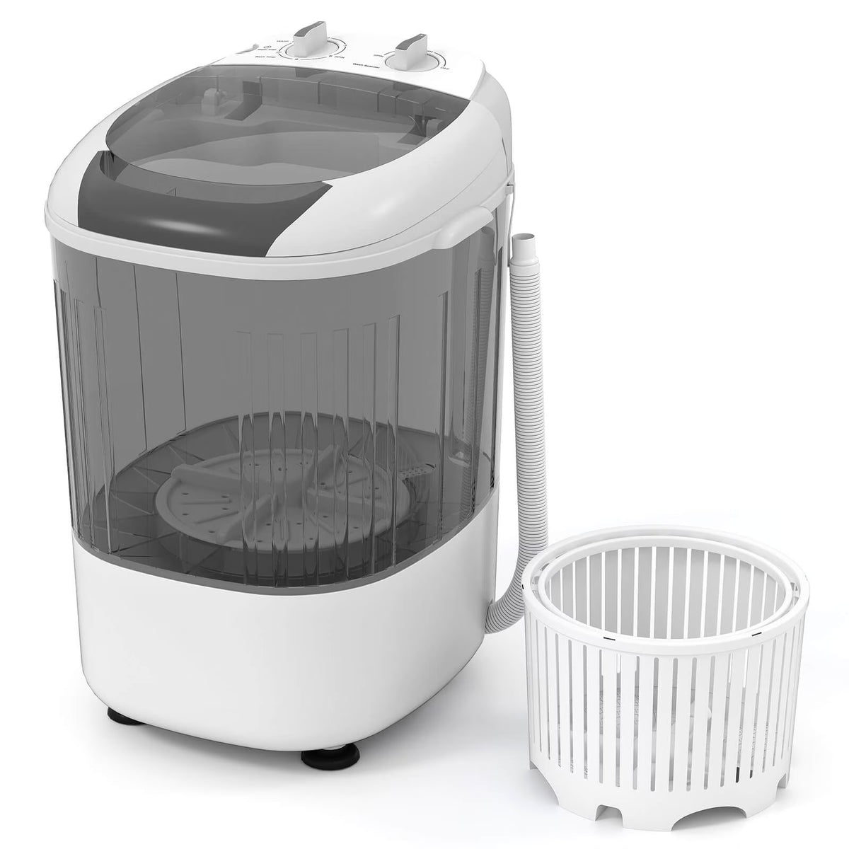 Costway Portable Washing Machine 5.5 lbs Mini Top Load Washer with Removable Spin-Dry Tub Blue