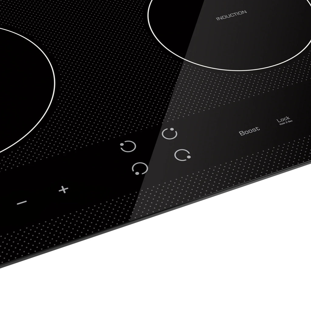 Empava 24" Electric Stove Induction Cooktop with 4 Power Boost Burners Smooth Surface Vitro Ceramic Glass in Black