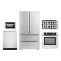 5 Piece Kitchen Package With 36" Gas Cooktop 24" Built-in Fully Integrated Dishwasher 24" Single Electric Wall Oven 24" Built-In Microwave Drawer & French Door Refrigerator