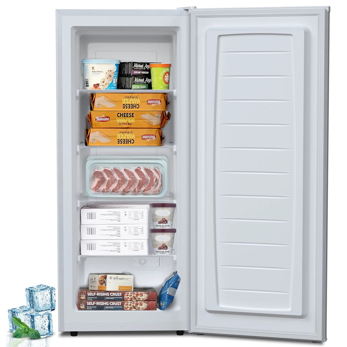 KNDKO 5.9 Cu.ft Upright Freezer, Mini Stand up Freezer with Adjustable Thermostat for Home/Office/Dorms/Apartment