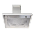 ZLINE 30 in. Wooden Island Mount Range Hood in White - Includes 760 CFM Motor