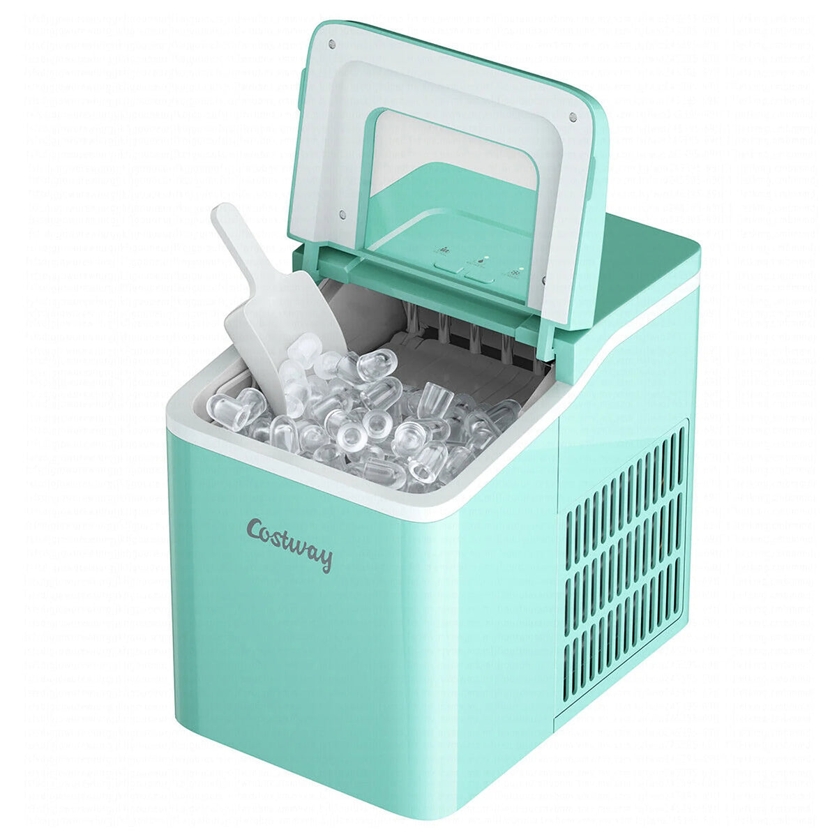 Costway Portable Ice Maker Machine Countertop 26Lbs/24H Self-cleaning w/ Scoop Green