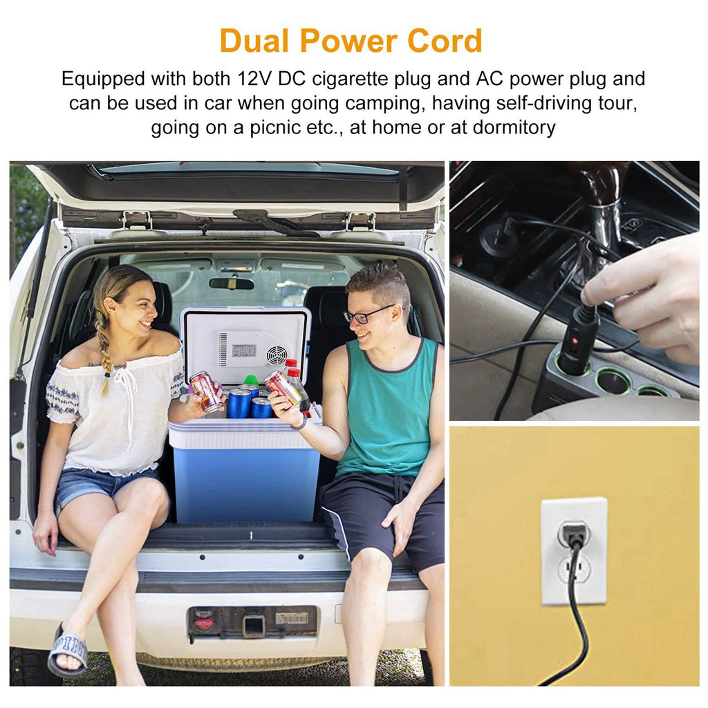Moclever Portable Car Refrigerator with Removable Divider, 10.52 lb