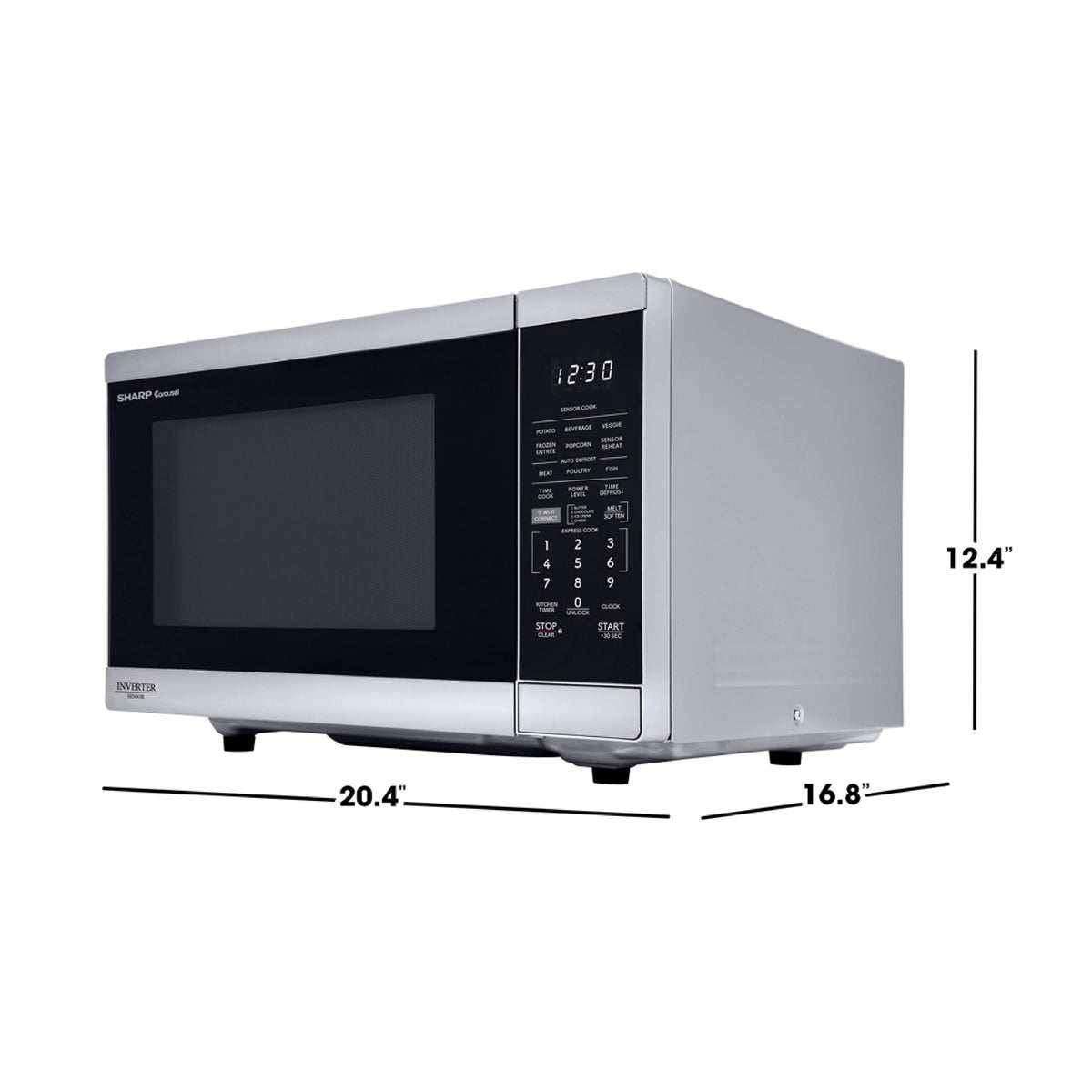 Sharp New 1.4 CF Smart Countertop Microwave Oven, Orville Redenbacher's Certified, ZSMC1469KS