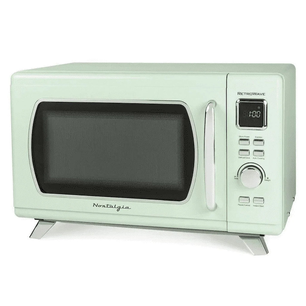 Nostalgia Mid-Century Retro 0.9 Cu. Ft. 900-Watt Microwave Oven, Black
