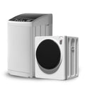TABU Washer and Dryer Set, 19LBS Fully Automatic Washing Machine & 8.8LBS Clothes Dryer (White&White)