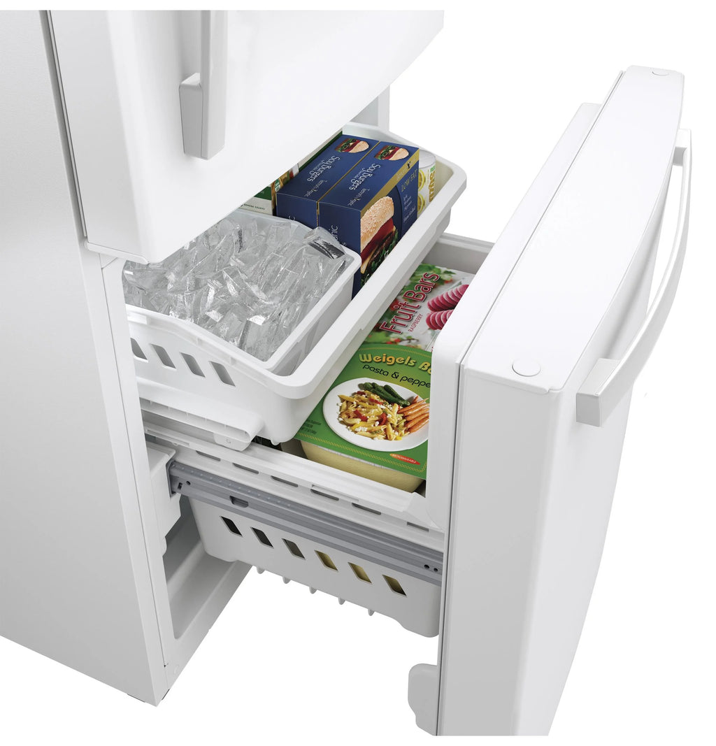 GE APPLIANCES GDE21EGKWW bottom freezer freestanding refrigerator