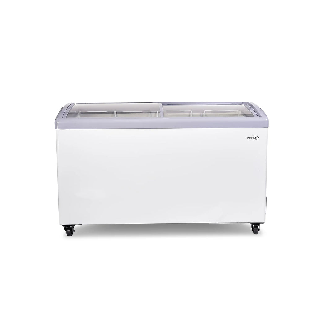 Premium Levella 7.4 cu. ft. Curved Glass Top Chest Freezer White (PFR740G)