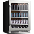 Whynter 24'' Beverage Refrigerator Cooler, 140 Cans Beverage Fridge, Built in or Freestanding Beverage Center with Stainless Steel Door
