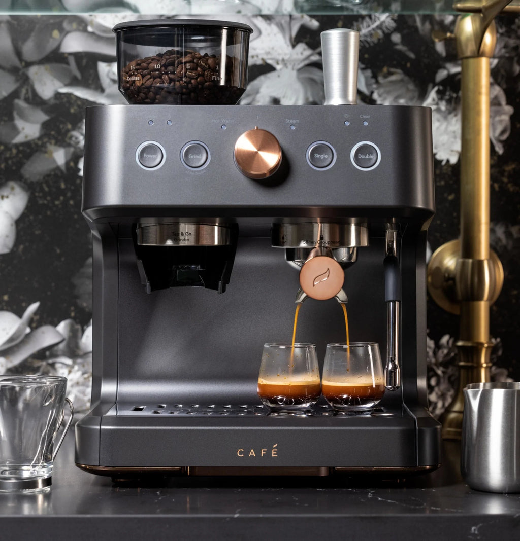 Cafe Automatic Espresso Machine, 15 Bars, Black Espresso Machines