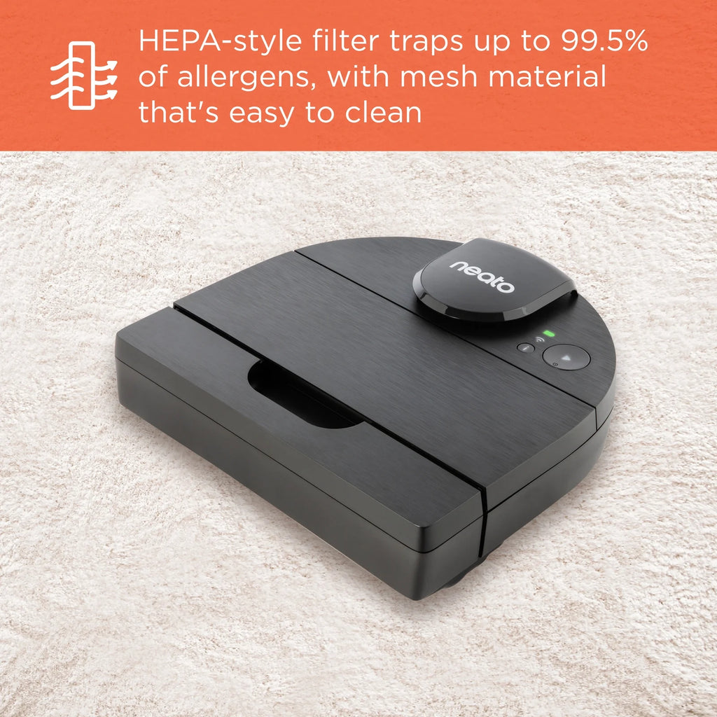Open Box Neato D9 Intelligent Robot Vacuum Wi-Fi Connected with LIDAR Navigation in Black