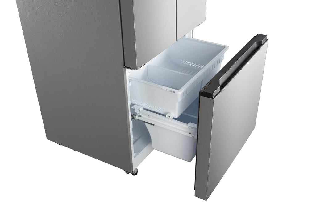 Hamilton Beach, 17.7 Cu. Ft. French Door Refrigerator, Freestanding Installation, Platinum Silver, HZ0771
