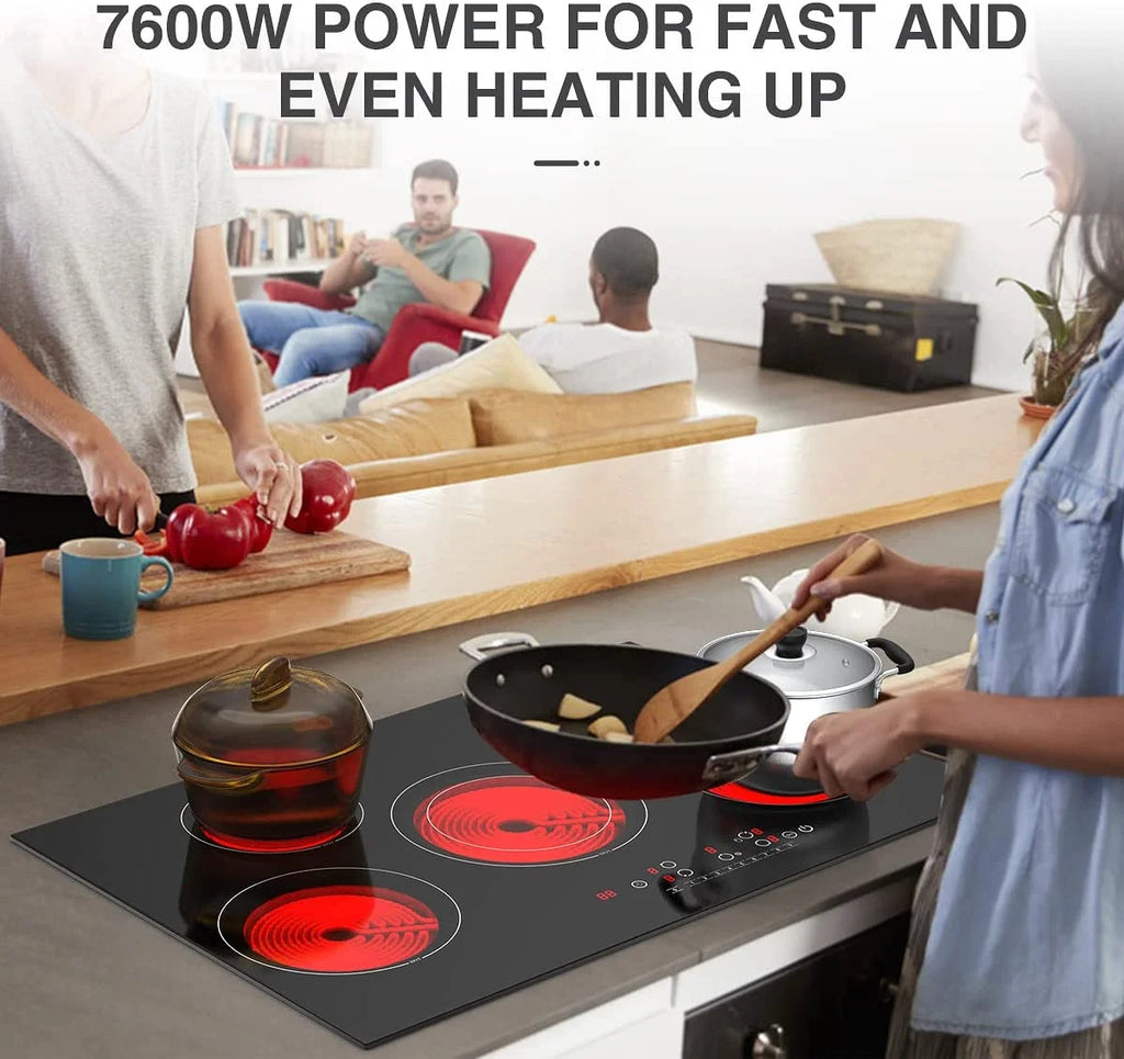 VBGK Induction Cooktop 30 inch 5 Burner Electric Hot Plate for Cooking Electric Induction Cooktop 240v, 99 Minutes Timer and Auto Shutdown Induction Burner,Child Lock