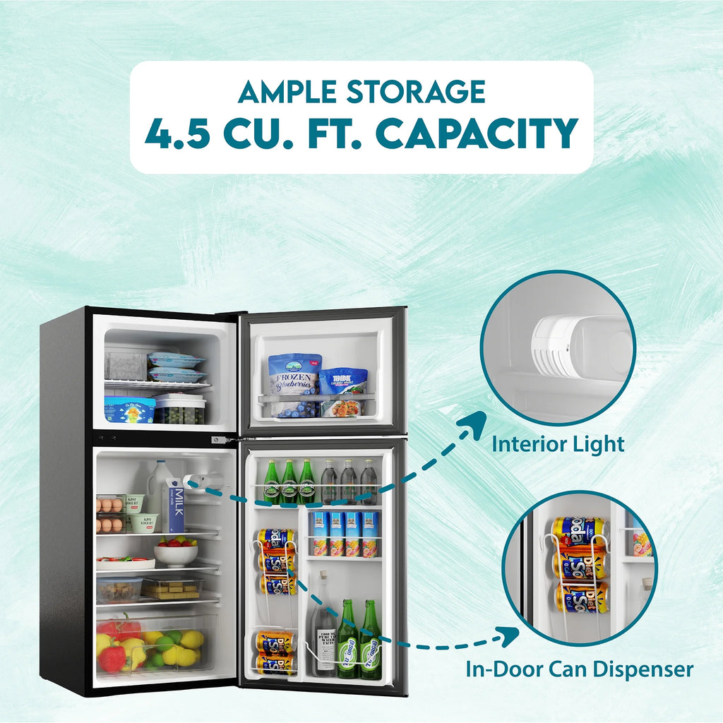 Conserv 19in BLACK Compact 2 Door Refrigerator 4.5cf Reversible Door 110V