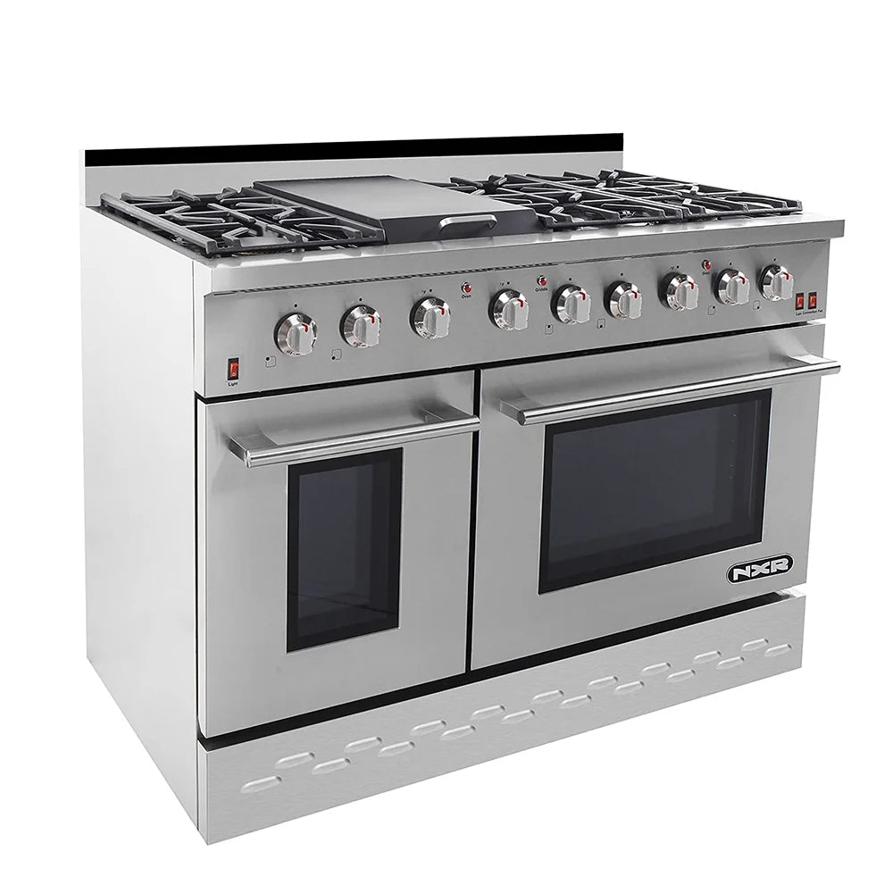 NXR 48" Stainless Steel Pro-Style Dual Fuel Range with 7.2 cu.ft. Convection Oven SCD4811