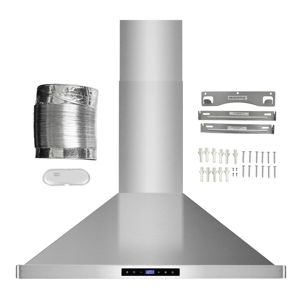 Cosmo 30 in. Ducted Range Hood in Stainless Steel with Touch Controls, LED Lighting and Permanent Filters