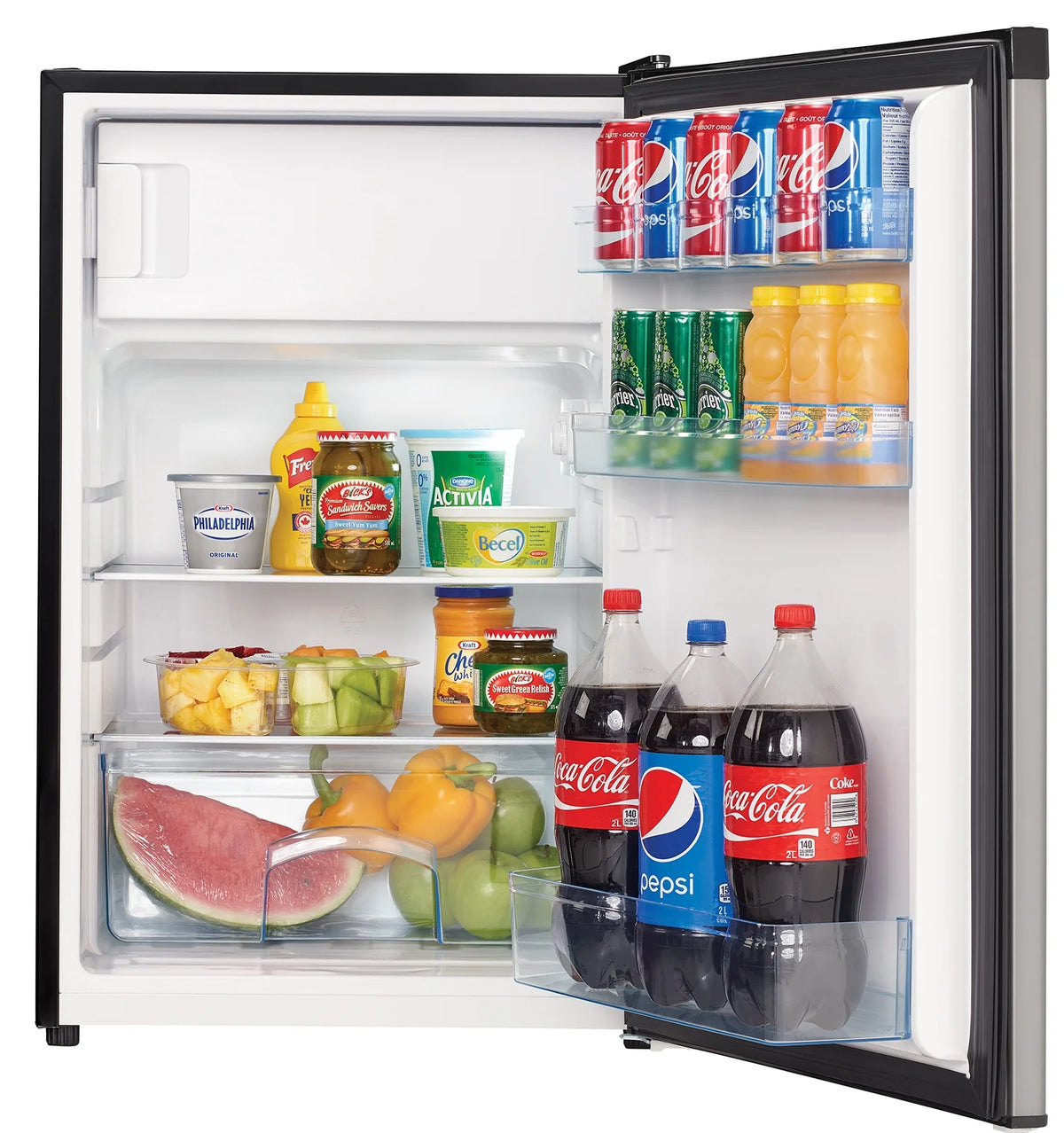 Danby 4.5 cu. ft. Compact Fridge with True Freezer in Stainless Steel (DCR045B1BSLDB)