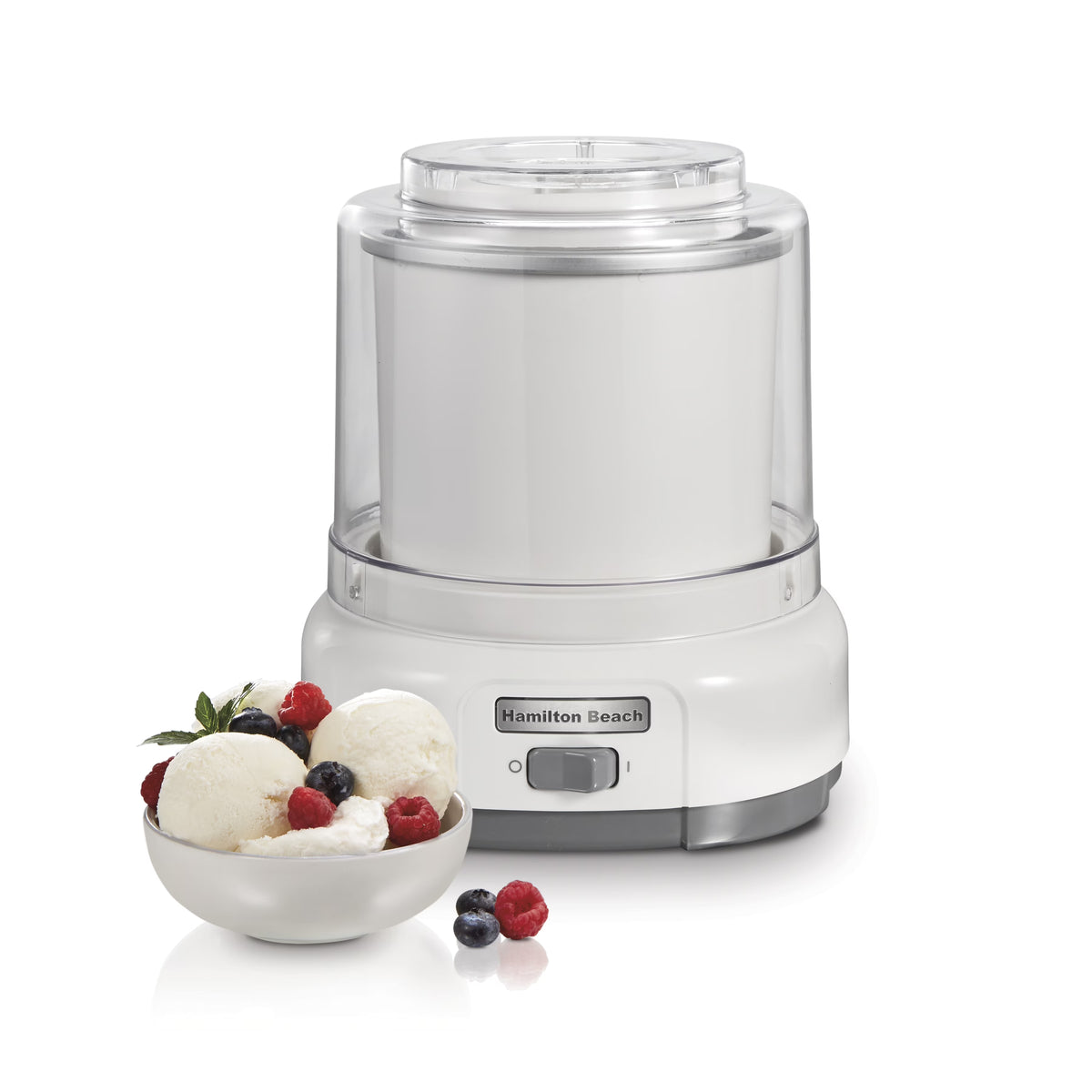 Hamilton Beach Electric Ice Cream Maker, Ice Cream Machine, 1.5 Quart Capacity, White