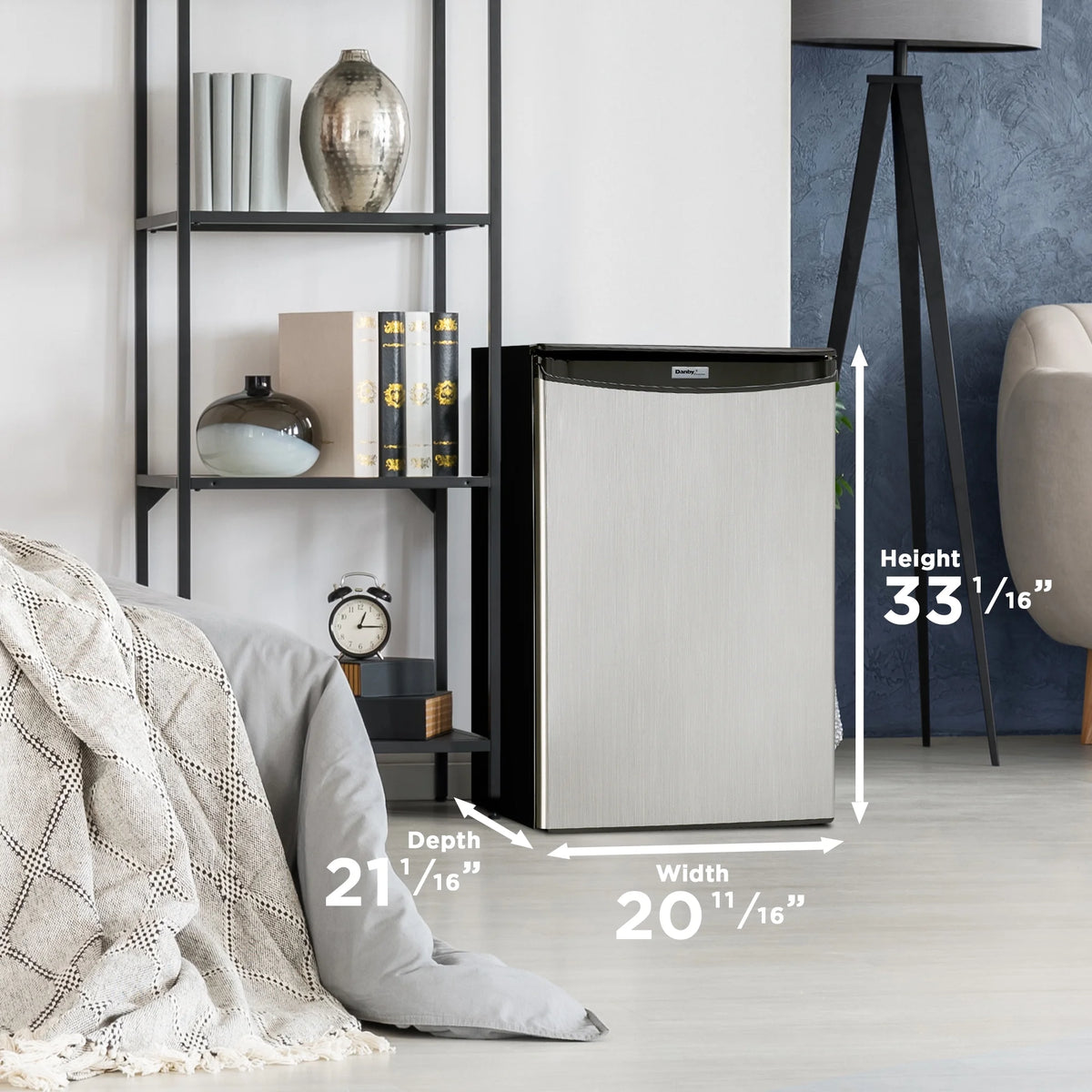 Danby 4.4 cu. ft. Compact Fridge in Stainless Steel (DAR044A4BSLDD)