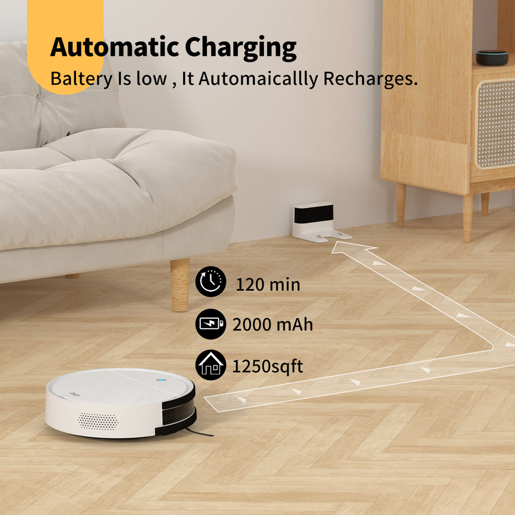 OKP Robot Vacuums with Mop Combo and Remote Control, 2 IN 1 Cleaning and Mopping, Wi-Fi Connectivity, Alexa/APP, Self-Charging Robotic Vacuum Cleaner for Home, Pet Hair, Carpets, and Hard Floors