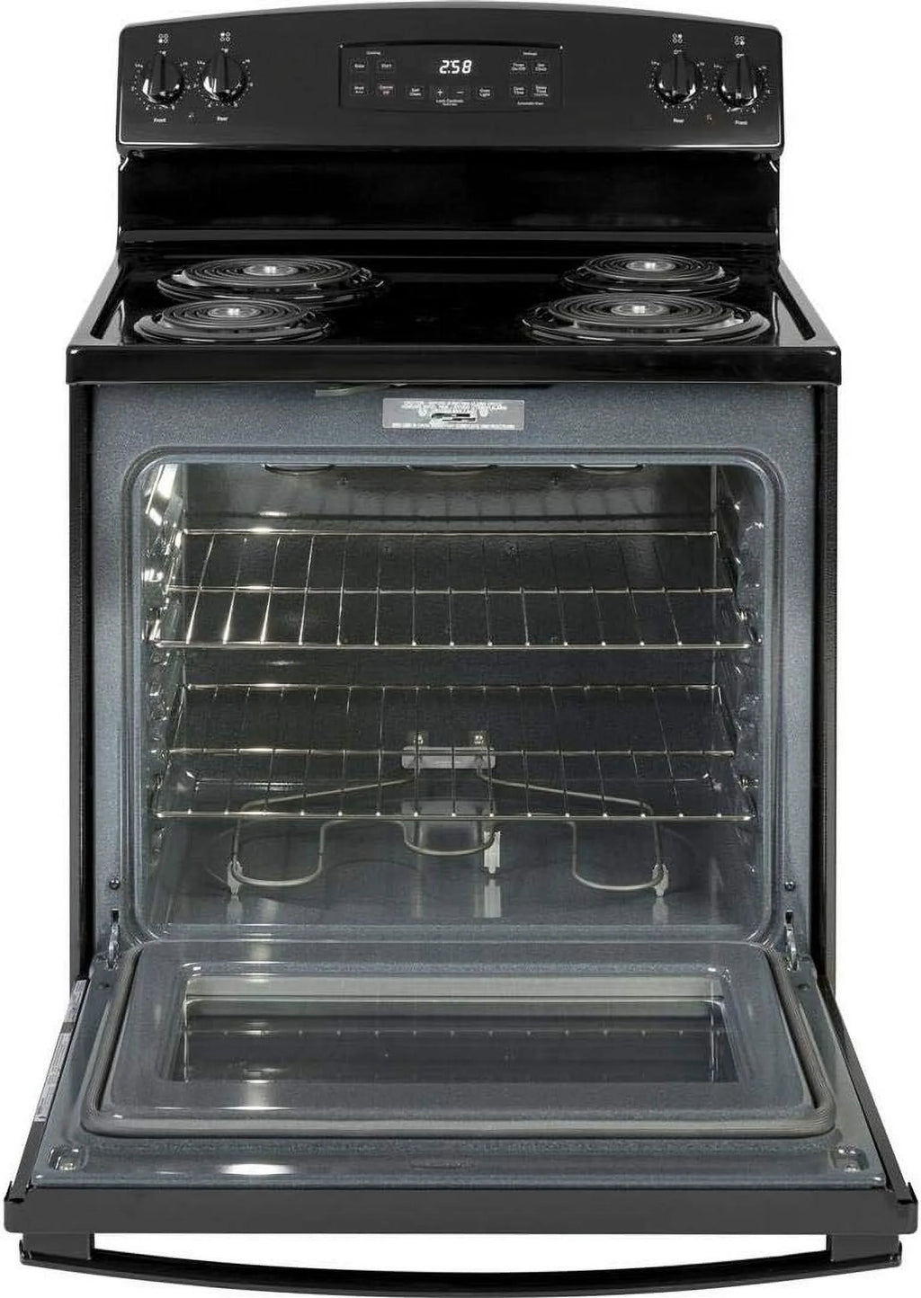 GE Appliances JB258DMBB 30 Inch Electric Freestanding Range Black