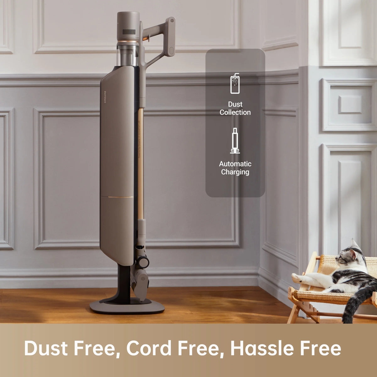 dreame U10 Cordless Stick Vacuum 100AW Suction Power 40-Minute Runtime LED Light