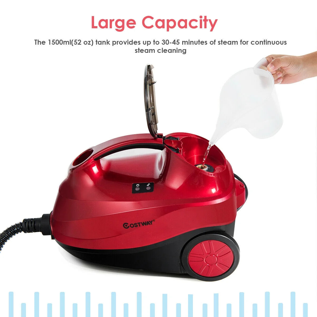 Costway 2000W Heavy Duty Steam Cleaner Mop Multi-Purpose W/19 Accessories 4.0 Bar 1.5L