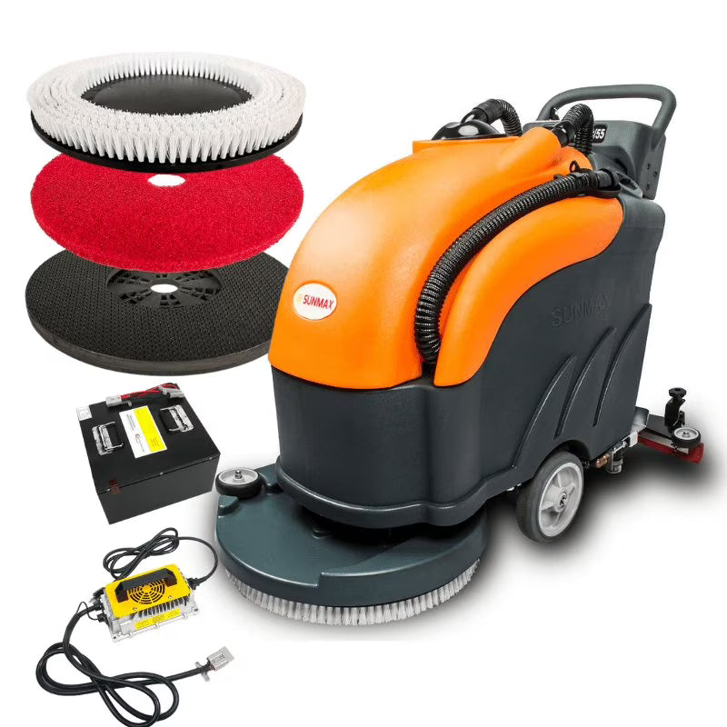 RT50 22" Battery Powered Automatic Floor Scrubber, Lithium Battery Power, 13.2 Water Tank, 30000 Sqft/H