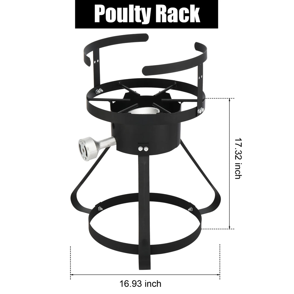 Zimtown 30QT Fish Fryer Turkey Fryer Outdoor Fryer 4 Piece Set Propane Boil Fryer Outdoor Cooking 54000BTU