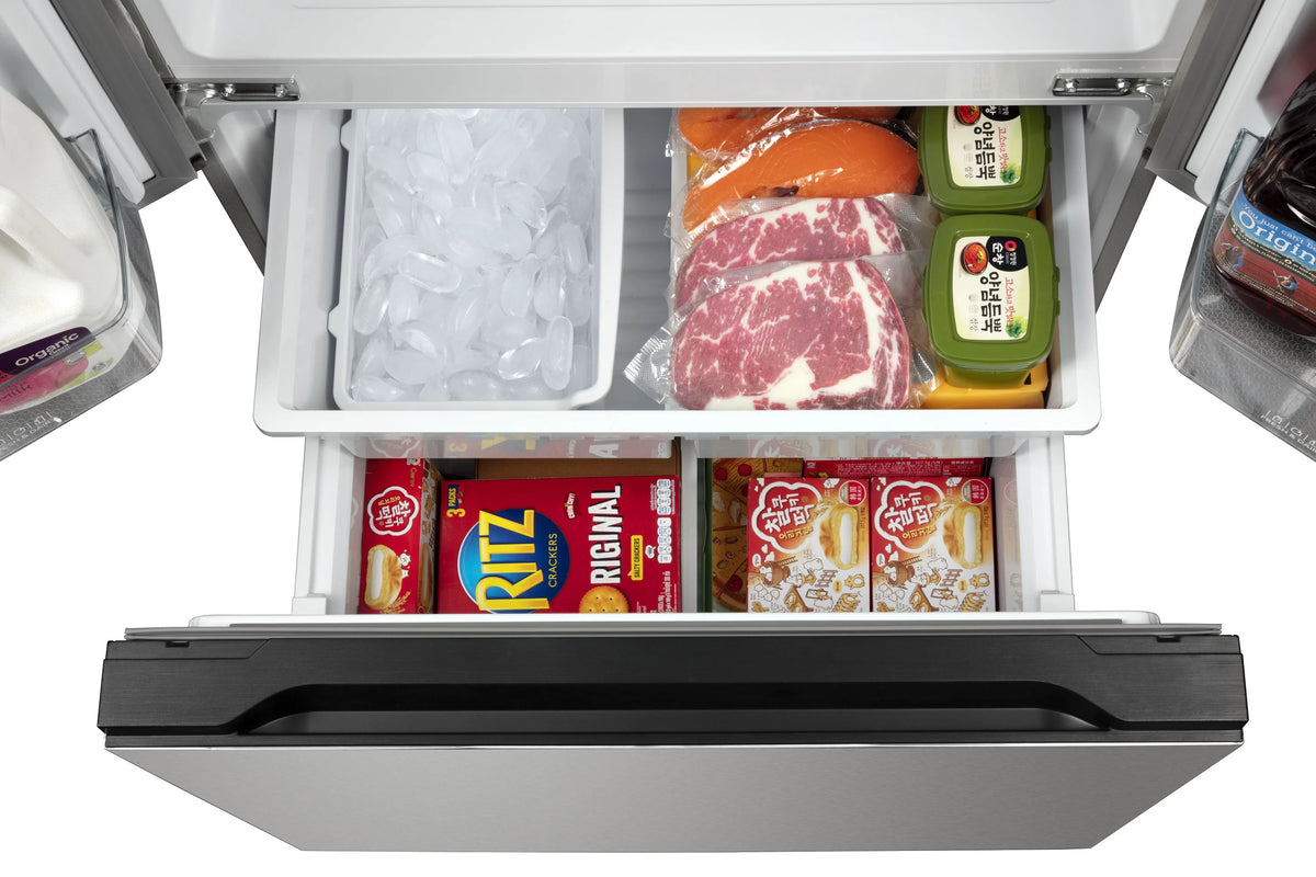 Hamilton Beach, 17.7 Cu. Ft. French Door Refrigerator, Freestanding Installation, Platinum Silver, HZ0771