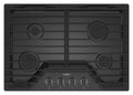 Whirlpool 30 Inch Gas Cooktop, 4 Burner in Black Stainless Steel WCGK5030PV