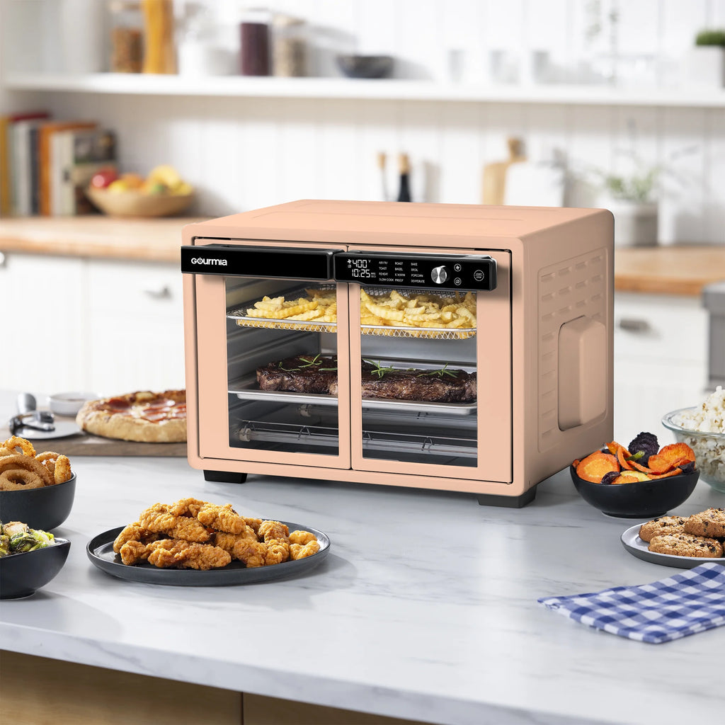 Gourmia 1700W 9-Slice Digital Toaster Oven Air Fryer, 12 Cooking Preset, 35L, Stainless Steel